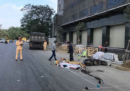 Bị trượt cát trên đoạn đường đang thi công, nữ sinh Hải Phòng tử nạn dưới bánh xe tải